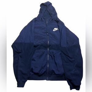 Nike Blue Full Zip Hybrid Hoodie XXL